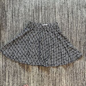 SO Womens Mini Skirt Size Small Black White Waist Band Pull On Geometric 90s Y2K